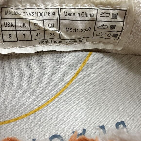 Vionic Beach Malibu Slip On Sneaker Womens Melon Canvas Size 9 - Picture 12 of 12